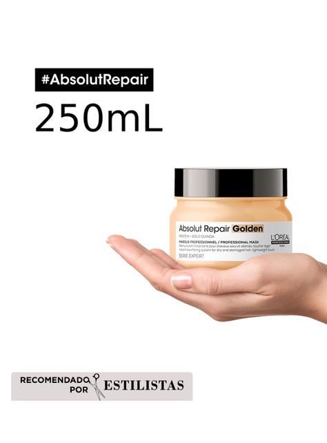Máscara Dorada Reparación Cabello Dañado Absolut Repair 250 ml-2
