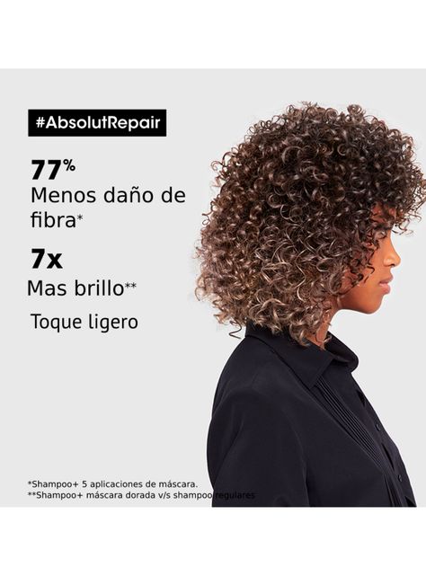 Máscara Dorada Reparación Cabello Dañado Absolut Repair 250 ml-3