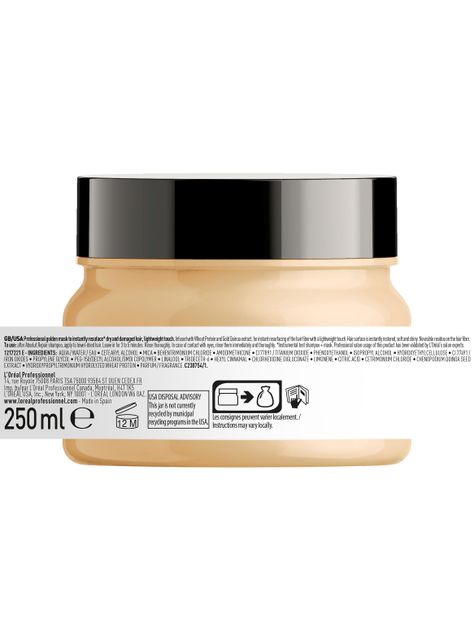 Máscara Dorada Reparación Cabello Dañado Absolut Repair 250 ml-8