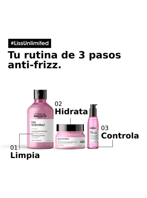 Shampoo Anti-Frizz Cabello Liso Liss Unlimited 300 ml-4