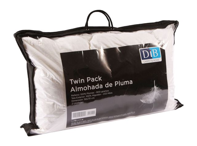 Pack 2 Almohadas Pluma Twin 70 x 50 cm-1