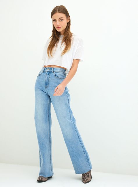 Jeans Mezclilla Básico Flare Fit-3