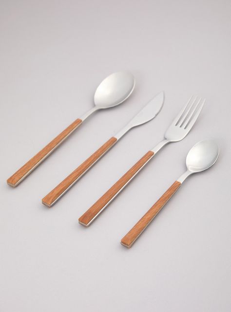 Set de Cubiertos 24 Piezas Madera-0