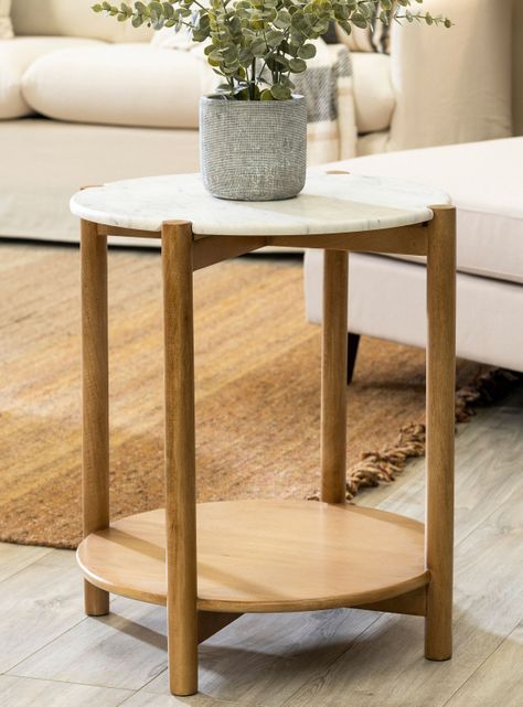 Mesa Lateral Tirana Mármol 60 cm-0