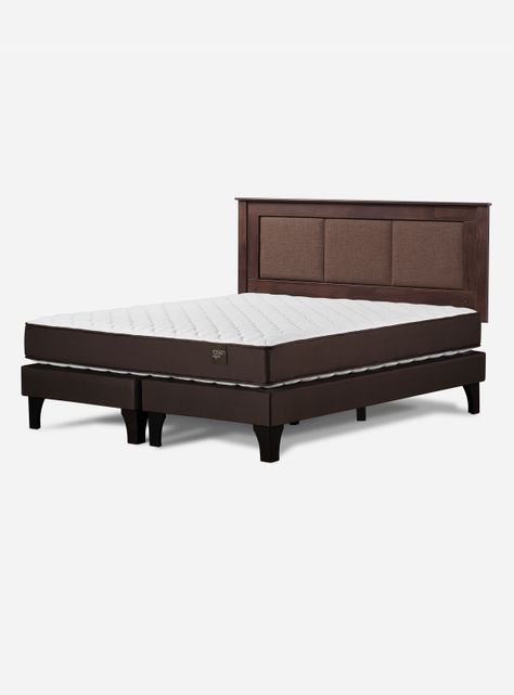 Cama Europea Ergo T 2 Plazas Base Dividida + Respaldo Rachel-0