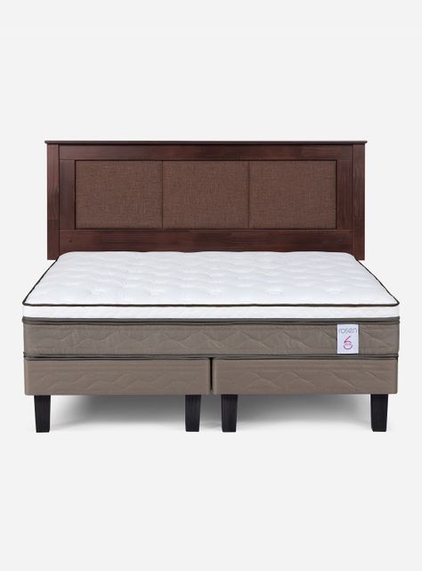 Cama Europea Style 6 King + Respaldo Rachel-1
