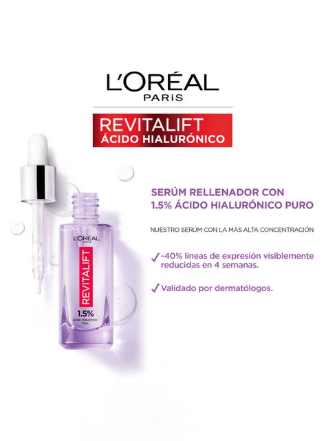 Serum Revitalift con Ácido Hialurónico Rellenador 1.5%-3