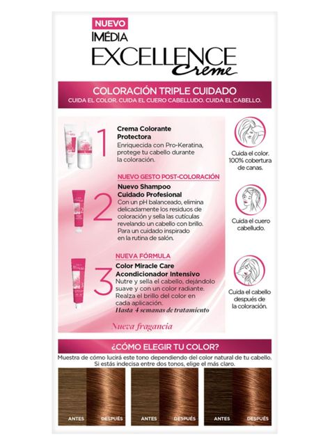 Tintura Excellence Cabello Creme 6.34 Rubio Oscuro Chocolate-5