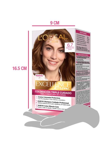 Tintura Excellence Cabello Creme 6.7 Chocolate Profundo-3