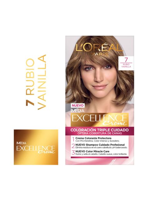 Tintura Excellence Cabello Creme 7 Rubio-0