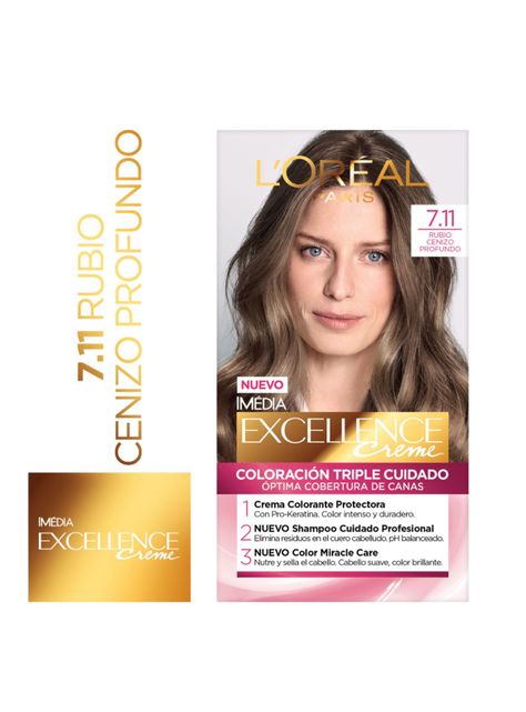 Tintura Excellence Cabello Creme 7.11 Rubio Ceniza Profundo-0
