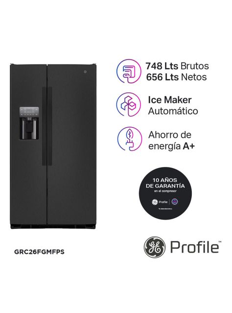 Refrigerador Side By Side No Frost 656 Litros GRC26FGMFPS Black Steel-9