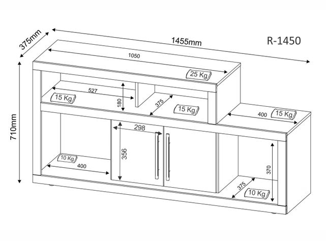 Rack Tecnomobili TV R 2 Puertas-1