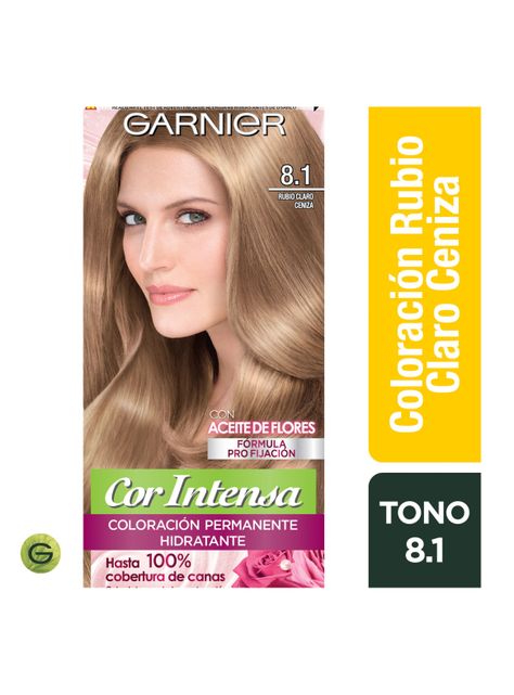 Tintura Cor Intensa Cabello Intensa 8.1 Rubio Claro Ceniza Garnier Nutrisse-2