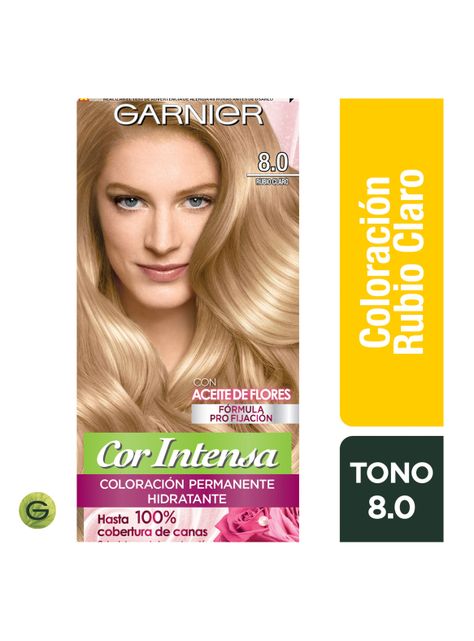 Tintura Cor Intensa Cabello Intensa 8.0 Rubio Claro Garnier Nutrisse-1