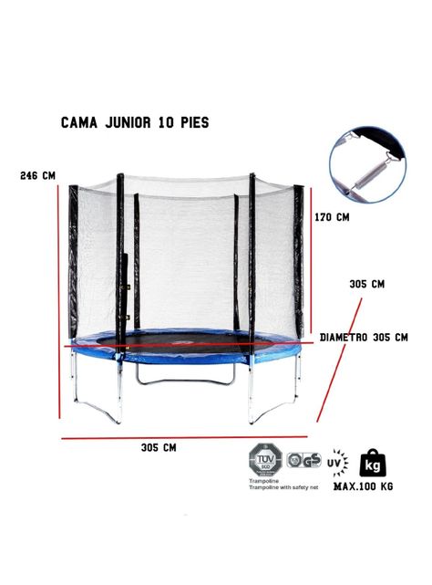 Cama Elástica 3.05 Mt Junior-5