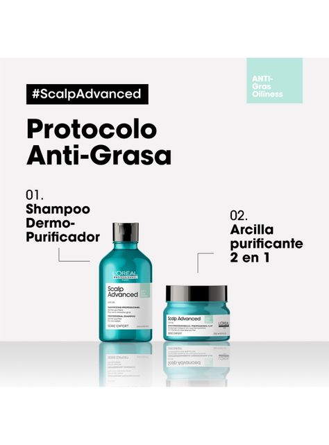 Máscara 2 en 1 Limpieza Profunda Cabello Graso Scalp Advanced 250ml-2