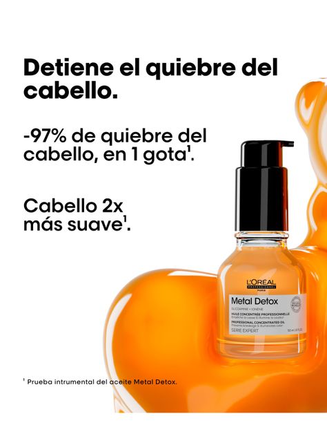 Aceite Metal Detox concentrado para evitar el quiebre y mantener el color del cabello 50ml-1