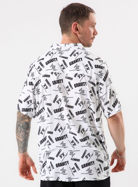Camisa Manga Corta Negro Full Print Meta X Metalinguistica-1