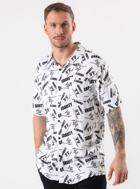 Camisa Manga Corta Negro Full Print Meta X Metalinguistica-2