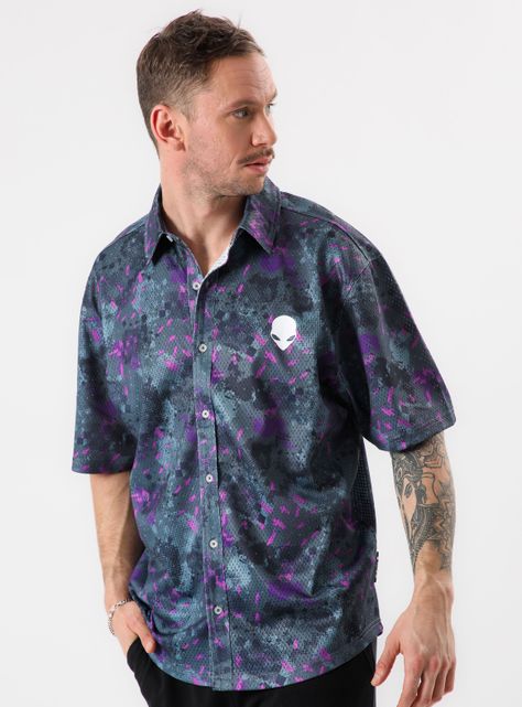 Camisa Manga Corta Mesh Full Print Colores-2