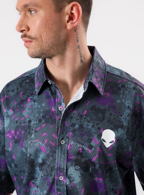 Camisa Manga Corta Mesh Full Print Colores-3