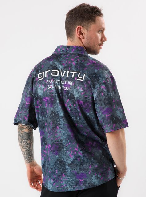 Camisa Manga Corta Mesh Full Print Colores-1