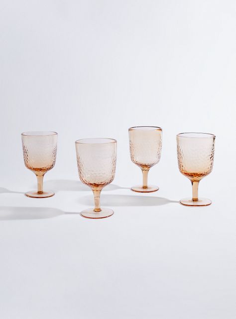 Set 4 Copas Vino Martilladas 320 ml-0