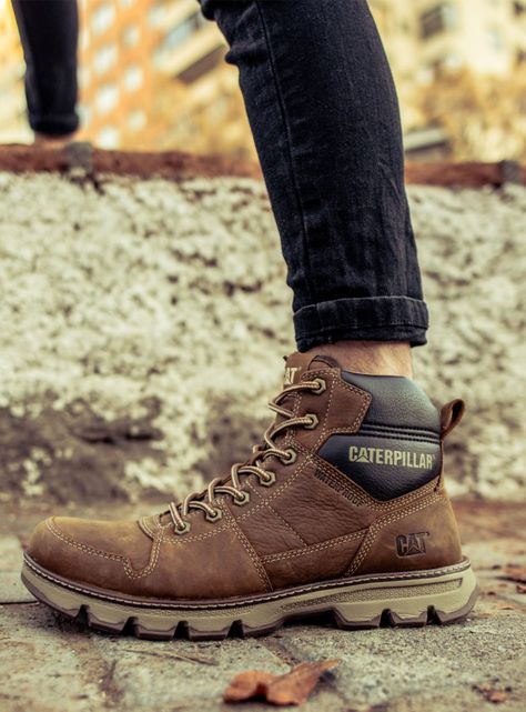 Botín Cuero Meridian Wp Brown Sugar Hombre-4