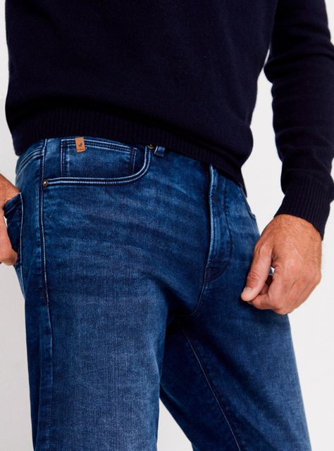 Pantalón Denim slim Fit Tejido Técnico-2
