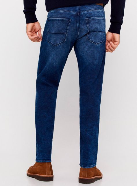 Pantalón Denim slim Fit Tejido Técnico-1