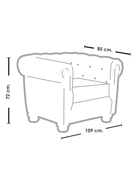 Sillón Florencia 1C Felpa-1
