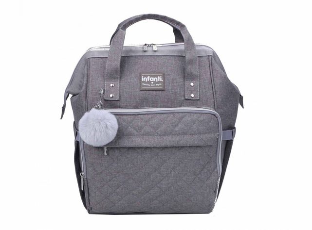 Mochila Pañalera Open Gris-1