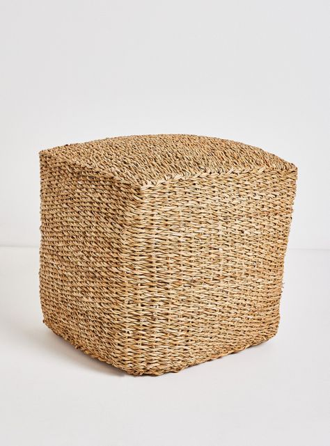 Pouf Cuadrado Natural 40 x 40 cm-1