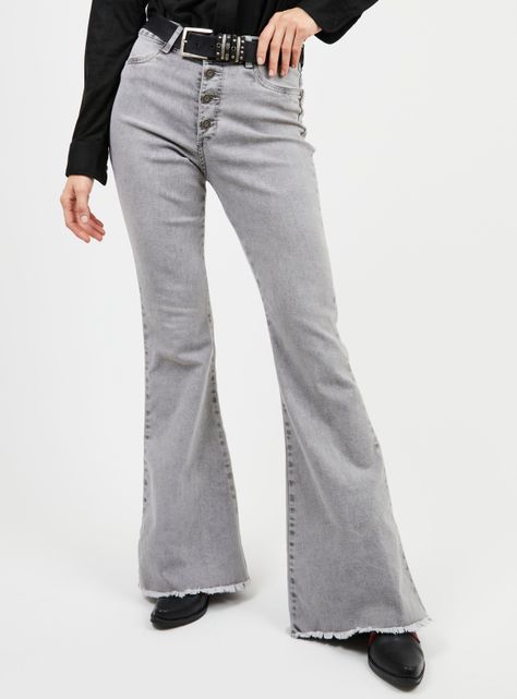 Jeans Romina Tiro Alto Gris-0