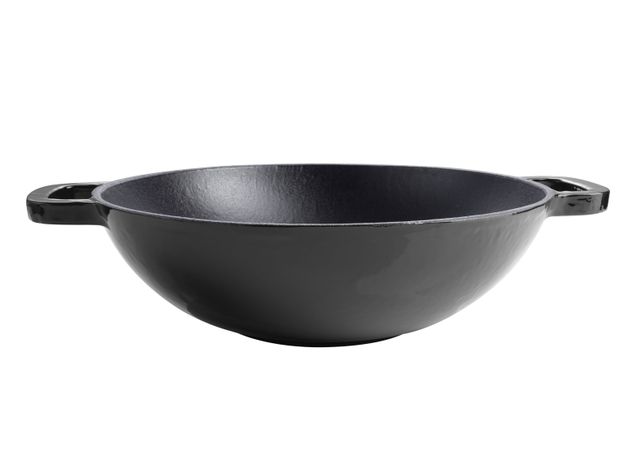 Wok Ferro 30 cm  Negro Magefesa-0