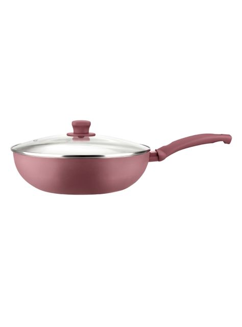 Wok 28 cm Spring Granate con Tapa Marmicoc-0