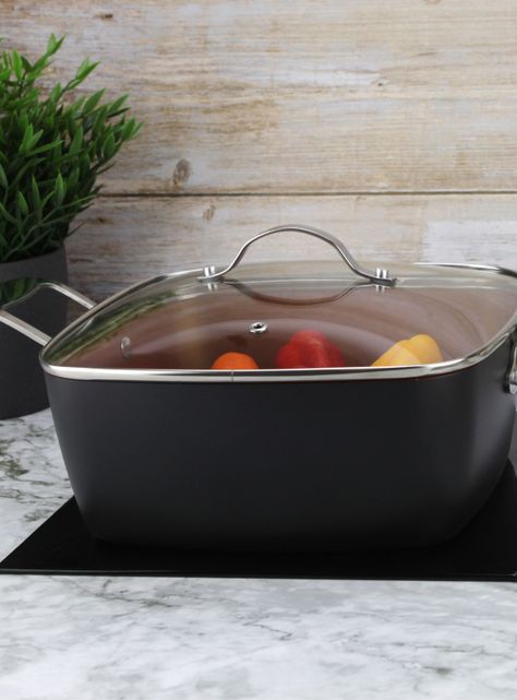 Sartén Freidora 24 cm Champagne Negro Marmicoc-4