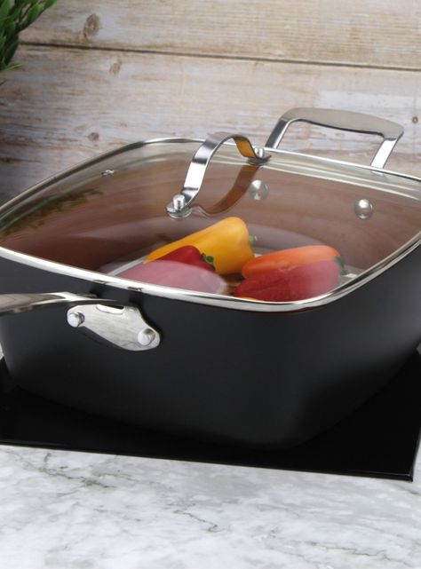 Sartén Freidora 24 cm Champagne Negro Marmicoc-5