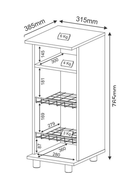 Mueble Cocina Estante 4 Repisas-1