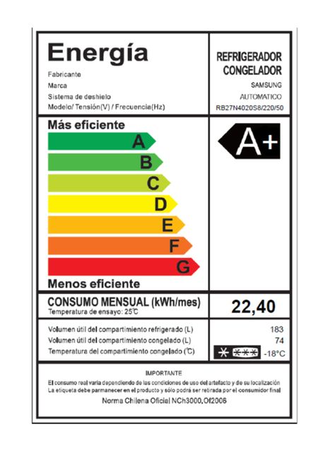 Refrigerador No Frost 257 Litros RB27N4020S8/ZS-8