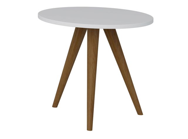 Mesa Ovalada Retro Blanca-0