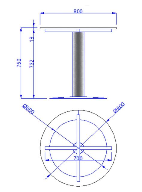 Mesa Basflex Para Reuniones Redonda 80 cm-1