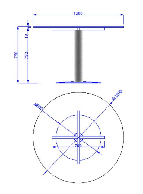 Mesa Basflex Para Reuniones Redonda 120 cm-1