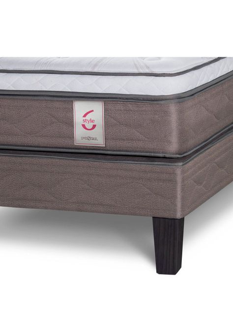 Cama Europea New Style 6 2 Plazas Base Normal + Set Muebles Veneto-2