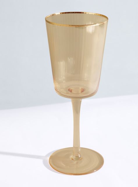 Set 4 Copas Vino Ambar Gold-1