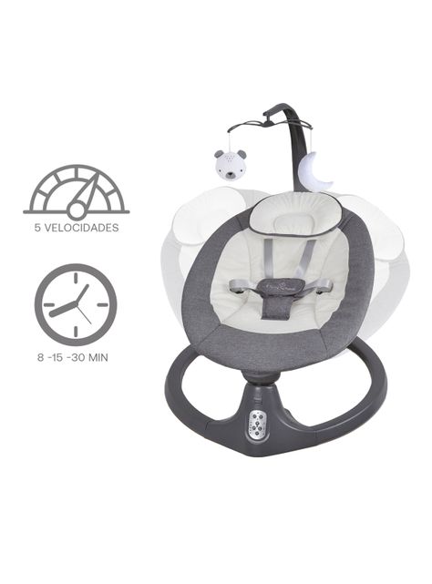 Silla Nido Bouncer Mecedora Baby Swing Gris Bebesit-3