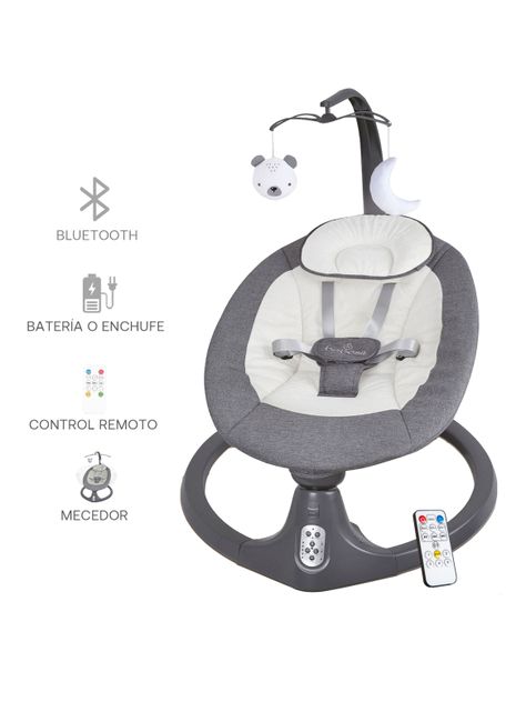 Silla Nido Bouncer Mecedora Baby Swing Gris Bebesit-4
