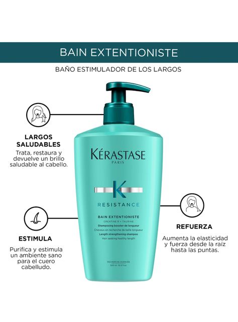 Shampoo XL Potenciador Del Crecimiento Bain Extentioniste Resistance 500ml-1
