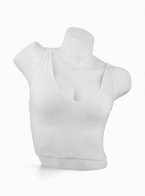 Bralette Top con Tirantes Finos Sólido-4